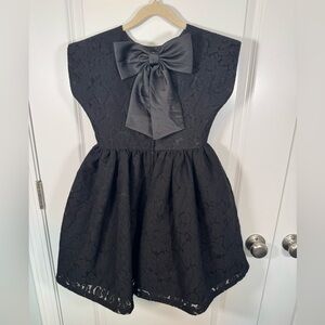 Chasing Fireflies Girls Black Bow Dress Size 7